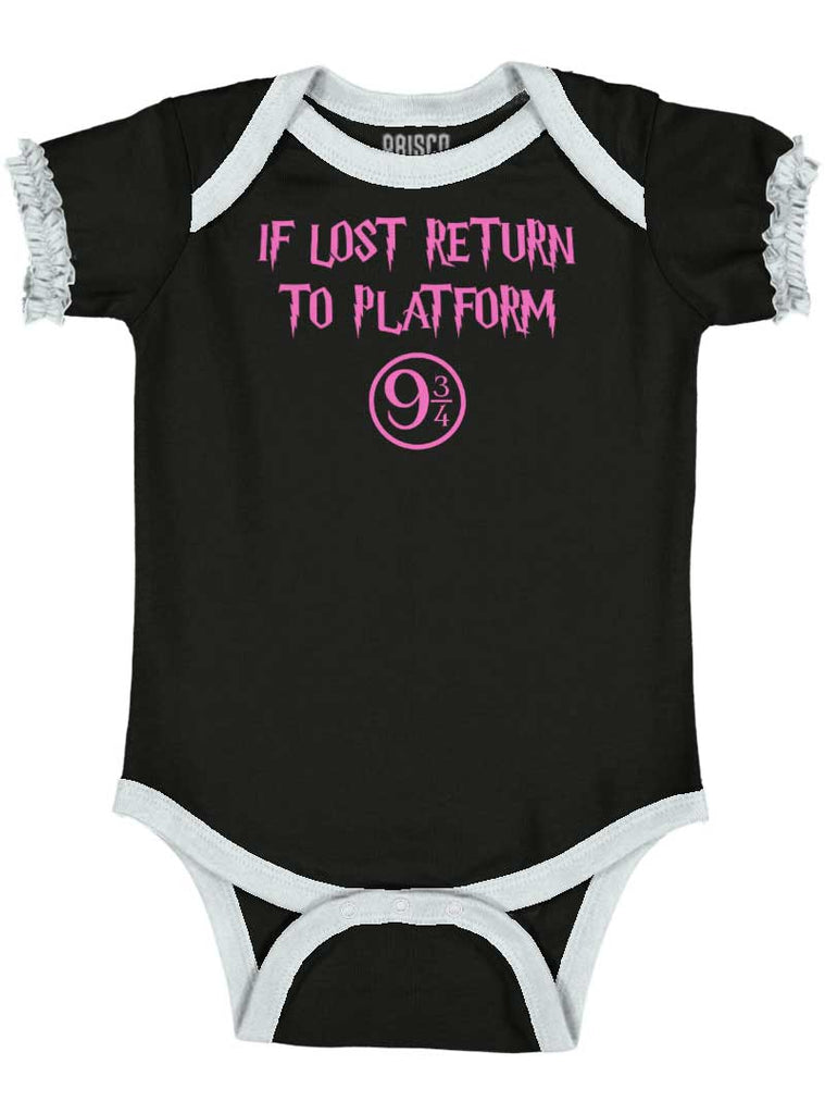 Return Platofrm 9 3/4 Baby Ruffled Trim Romper-Direct To Garment Print-Brisco Baby