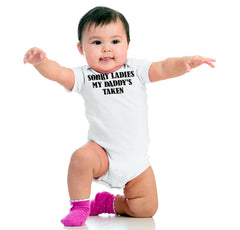 Daddy's Taken Romper Bodysuit-Direct To Garment Print-Brisco Baby