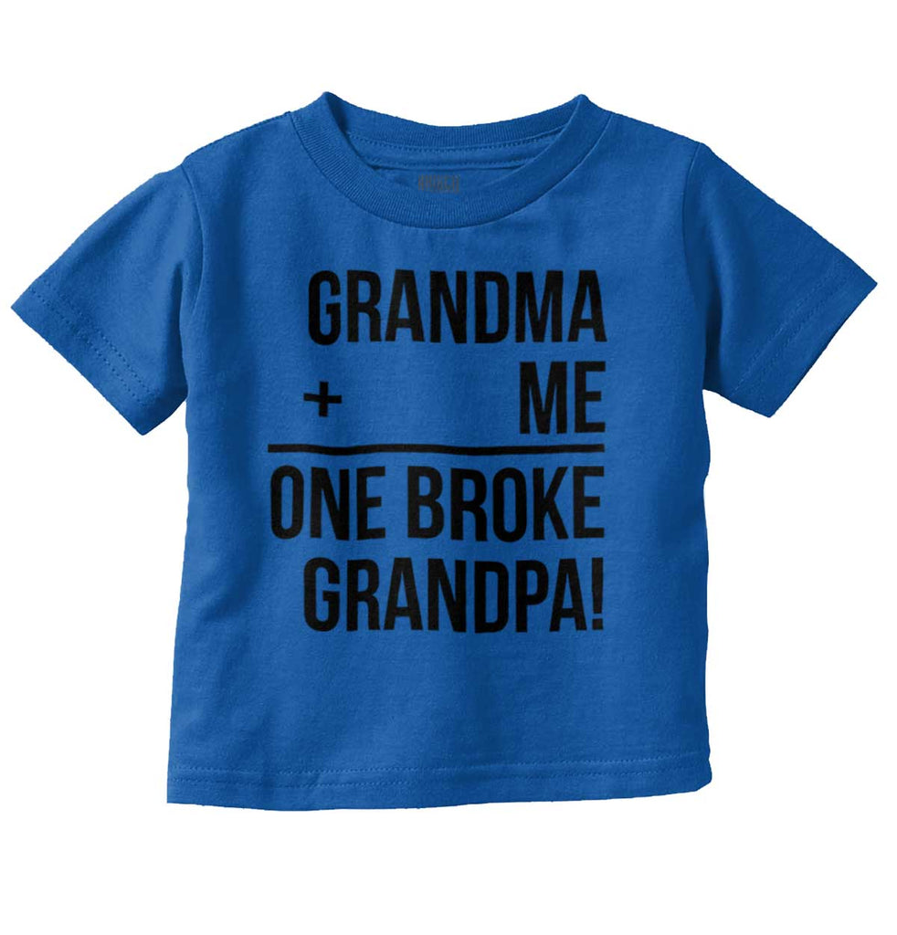 One Broke Grandpa Infant Toddler T Shirt-Direct To Garment Print-Brisco Baby