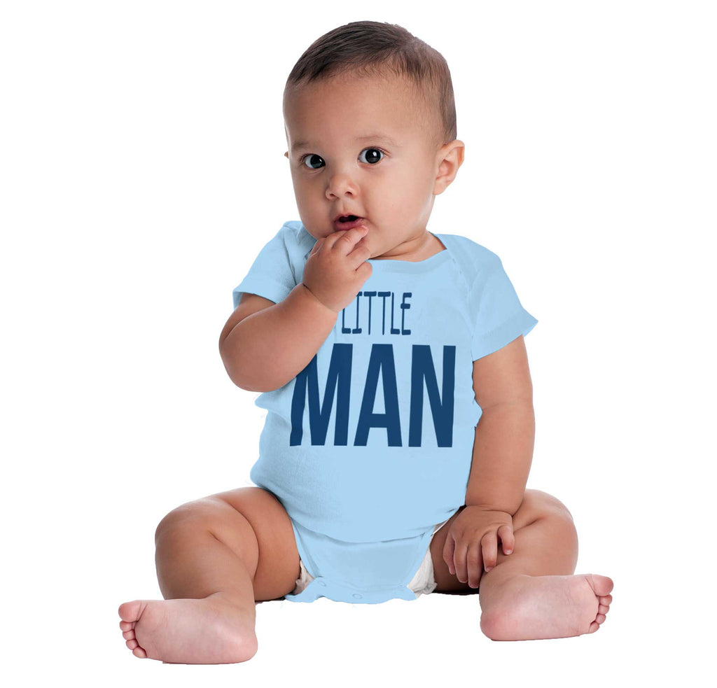 Little Man Romper Bodysuit-Direct To Garment Print-Brisco Baby