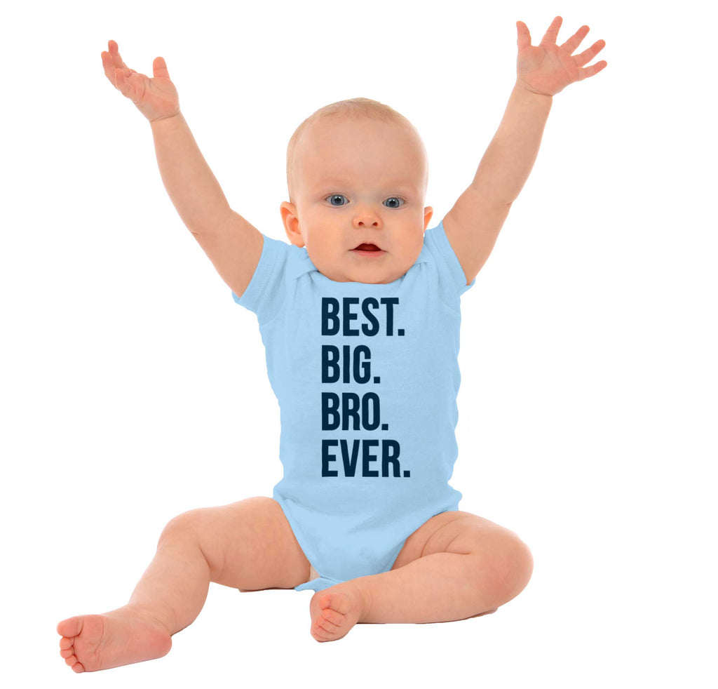 Best Big Bro Ever Romper Bodysuit-Direct To Garment Print-Brisco Baby