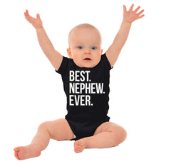 Best Nephew Ever Romper Bodysuit-Direct To Garment Print-Brisco Baby