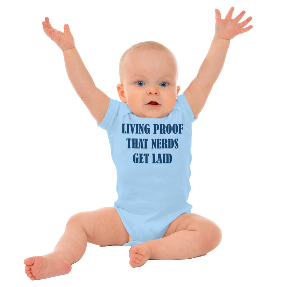 Nerds Get Laid Romper Bodysuit-Direct To Garment Print-Brisco Baby