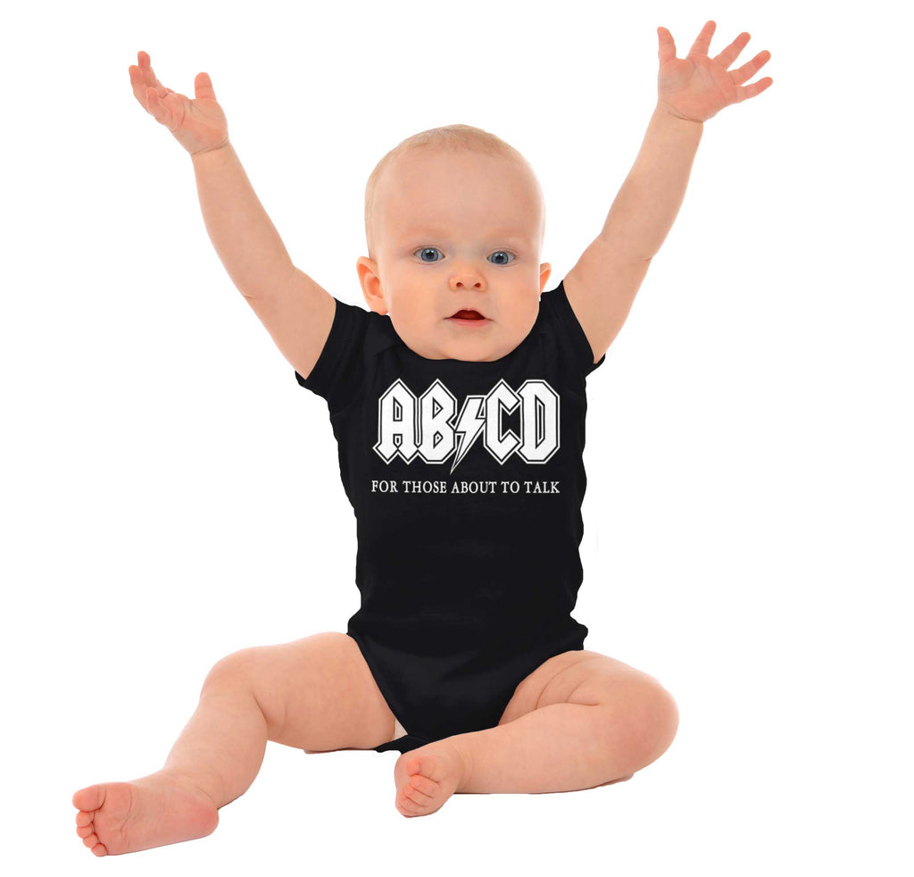 AB CD Romper Bodysuit-Direct To Garment Print-Brisco Baby
