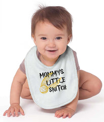 Mommy's Little Snitch Infant Baby Bib-Direct To Garment Print-Brisco Baby