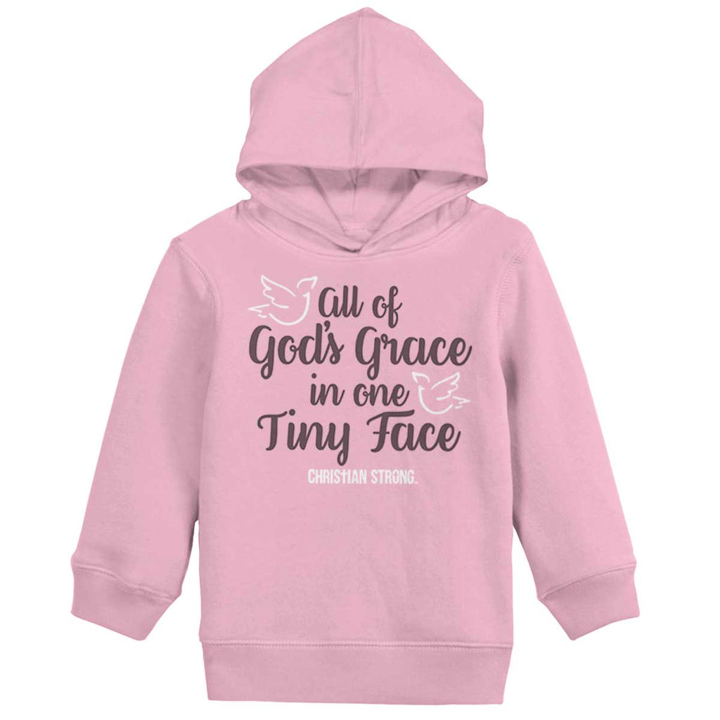 Gods Grace Tiny Face Toddler Pullover Hoodie-Direct To Garment Print-Brisco Baby
