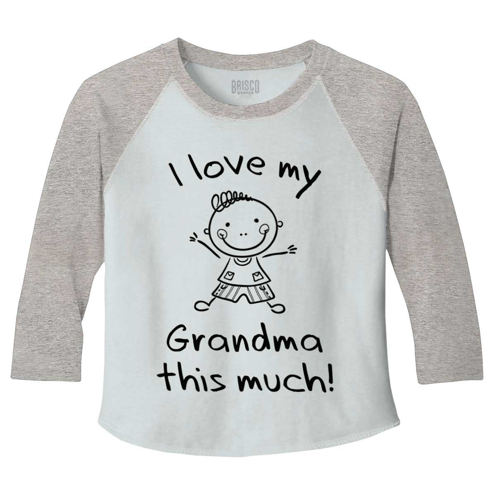 Love My Grandma Toddler Baseball-Direct To Garment Print-Brisco Baby