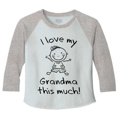 Love My Grandma Toddler Baseball-Direct To Garment Print-Brisco Baby