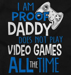 Daddy Plays Video Games Ringer Romper Bodysuit-Direct To Garment Print-Brisco Baby