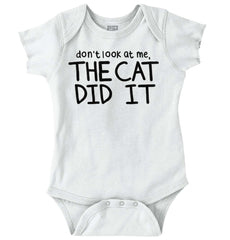 Cat Did It Romper Bodysuit-Direct To Garment Print-Brisco Baby