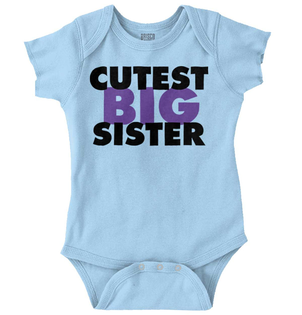Cutest Big Sister Romper Bodysuit-Direct To Garment Print-Brisco Baby