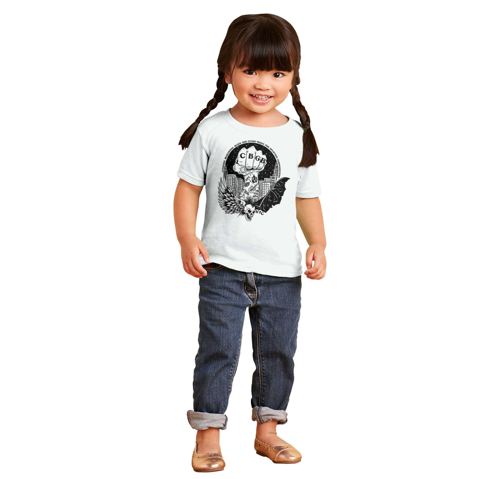Bat CBGB Infant Toddler T Shirt-Direct To Garment Print-Brisco Baby