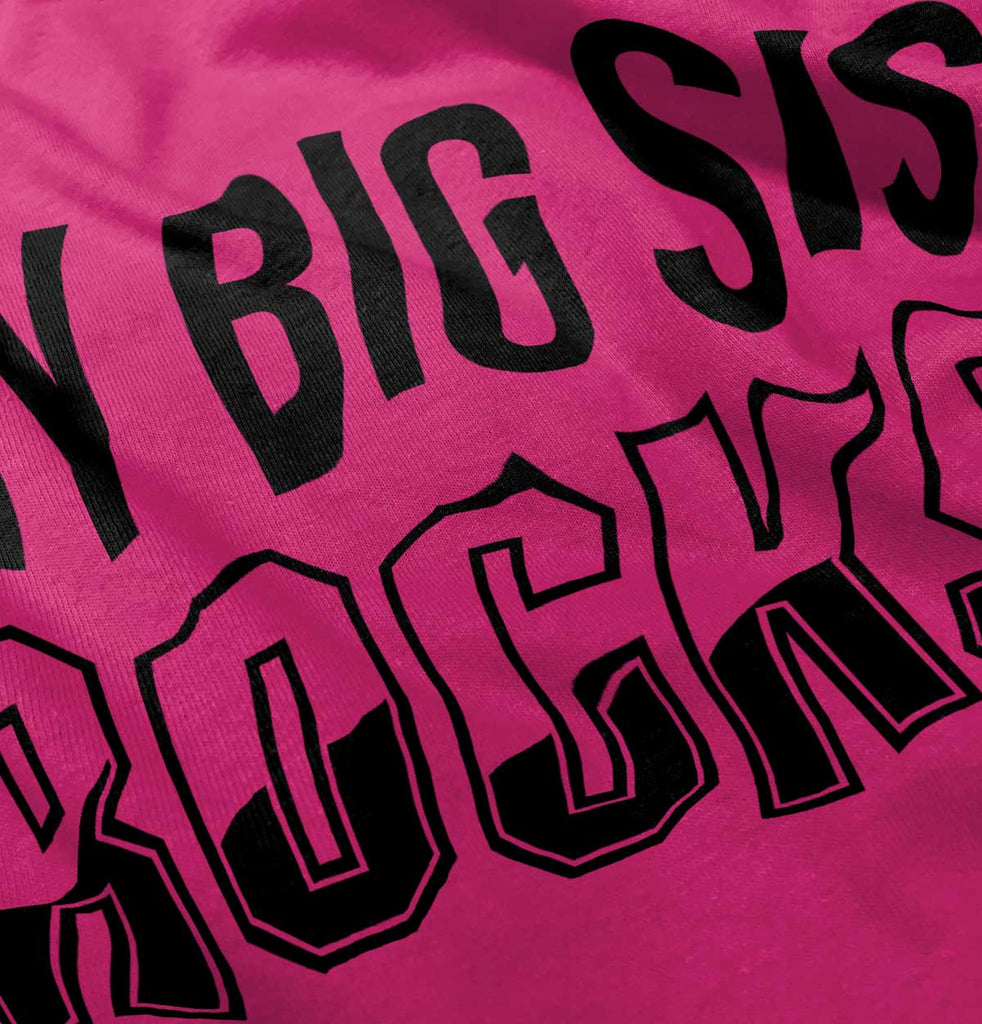 My Big Sis Rocks Romper Bodysuit-Direct To Garment Print-Brisco Baby