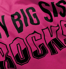 My Big Sis Rocks Romper Bodysuit-Direct To Garment Print-Brisco Baby