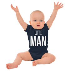 Little Man Romper Bodysuit-Direct To Garment Print-Brisco Baby