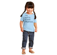Bad Influence Infant Toddler T Shirt-Direct To Garment Print-Brisco Baby
