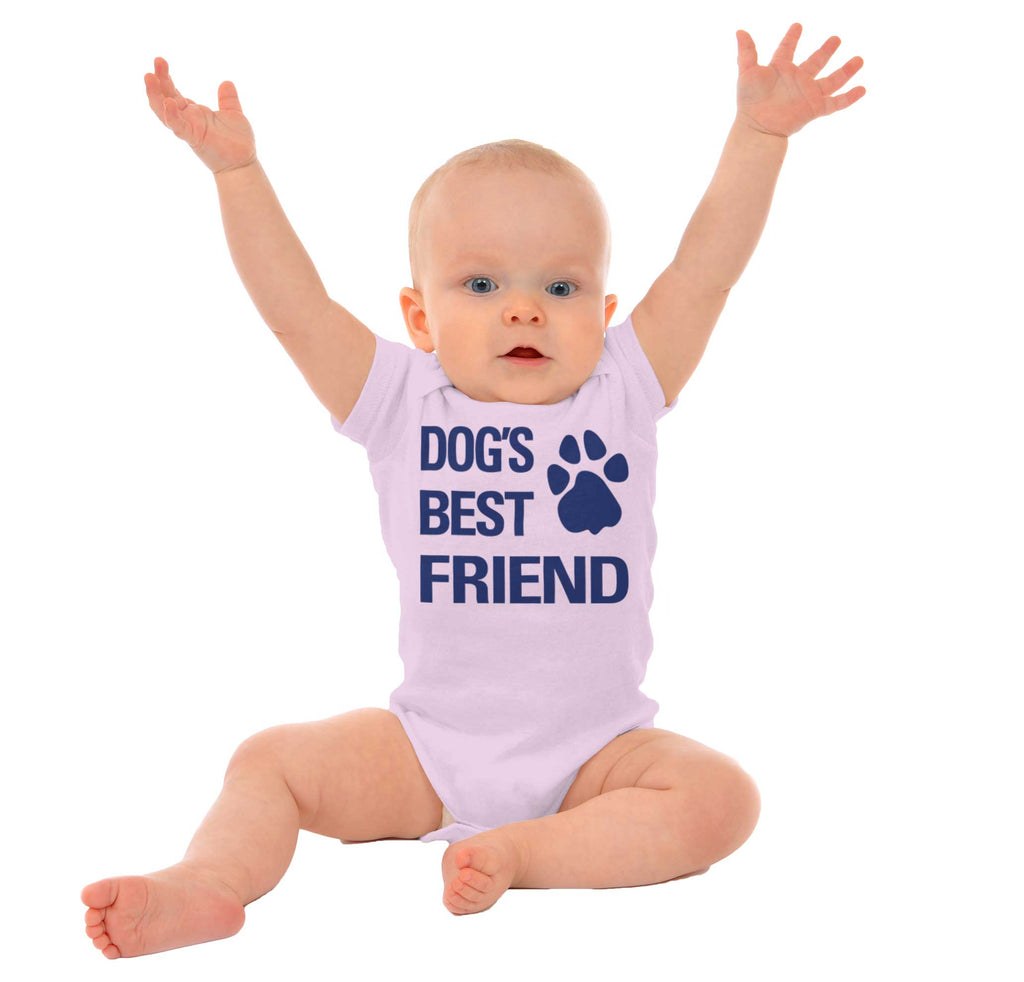Dog's Best Friend Romper Bodysuit-Direct To Garment Print-Brisco Baby