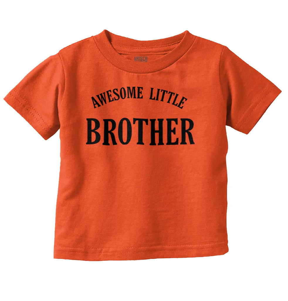 Awesome Little Brother Infant Toddler T Shirt-Direct To Garment Print-Brisco Baby