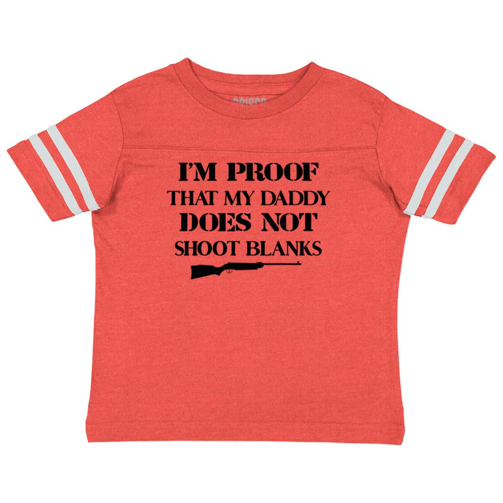 Shoot Blanks Toddler Football Jersey Tee-Direct To Garment Print-Brisco Baby