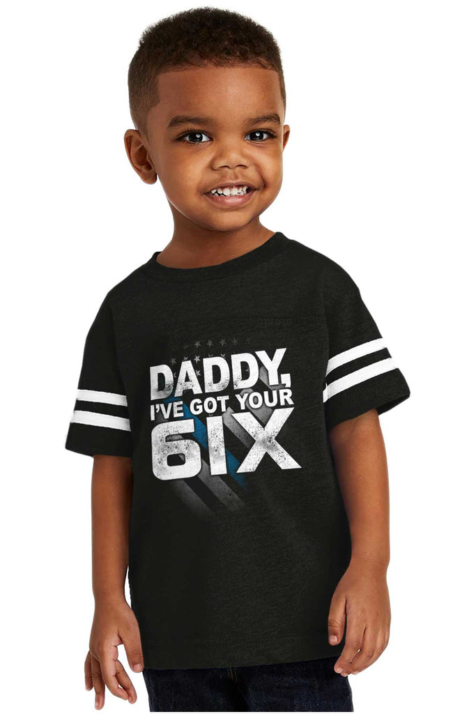 Got Your Six Toddler Football Jersey Tee-Direct To Garment Print-Brisco Baby