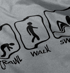 Crawl Walk Swim Infant Toddler T Shirt-Direct To Garment Print-Brisco Baby