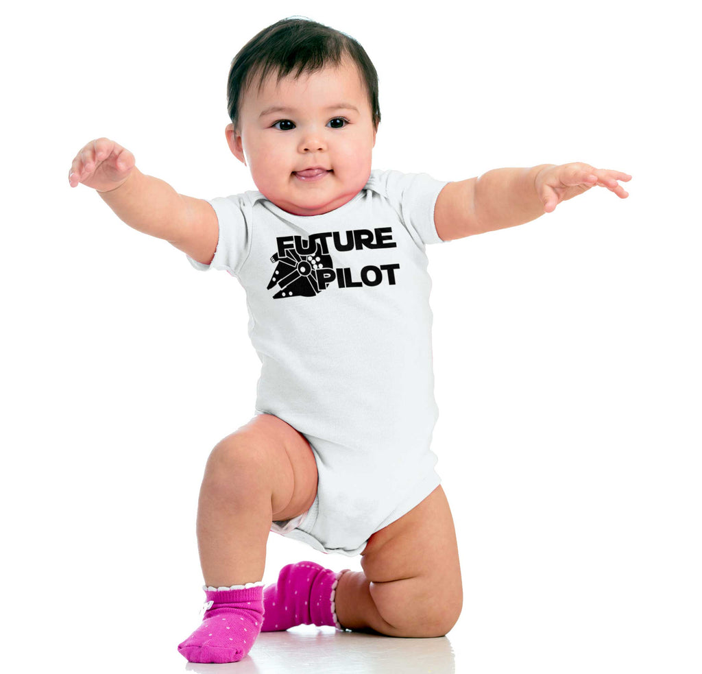 Future Pilot Romper Bodysuit-Direct To Garment Print-Brisco Baby