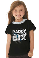 Got Your Six Toddler Ruffled Trim T-Shirt-Direct To Garment Print-Brisco Baby