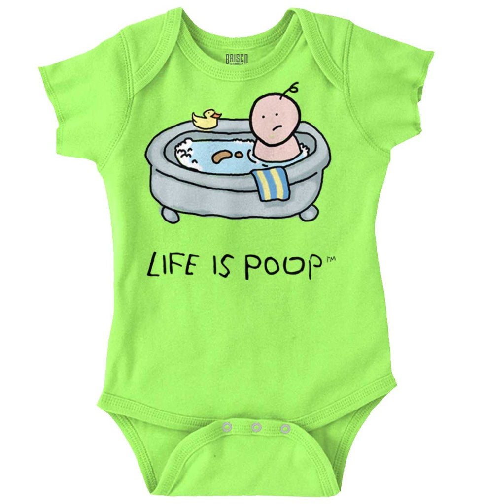 Poop in Bath Romper Bodysuit-Direct To Garment Print-Brisco Baby