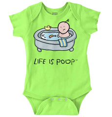 Poop in Bath Romper Bodysuit-Direct To Garment Print-Brisco Baby