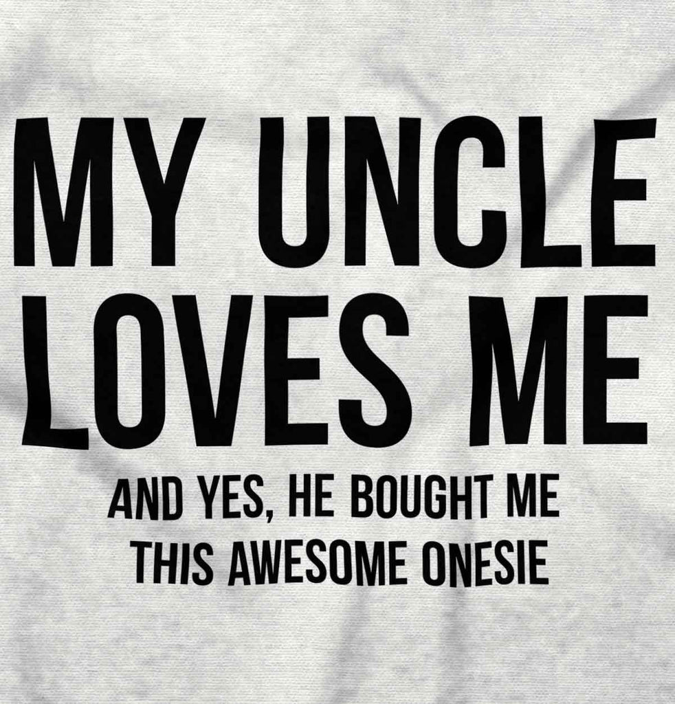Uncle Loves Me Bough Raglan Romper Bodysuit-Direct To Garment Print-Brisco Baby