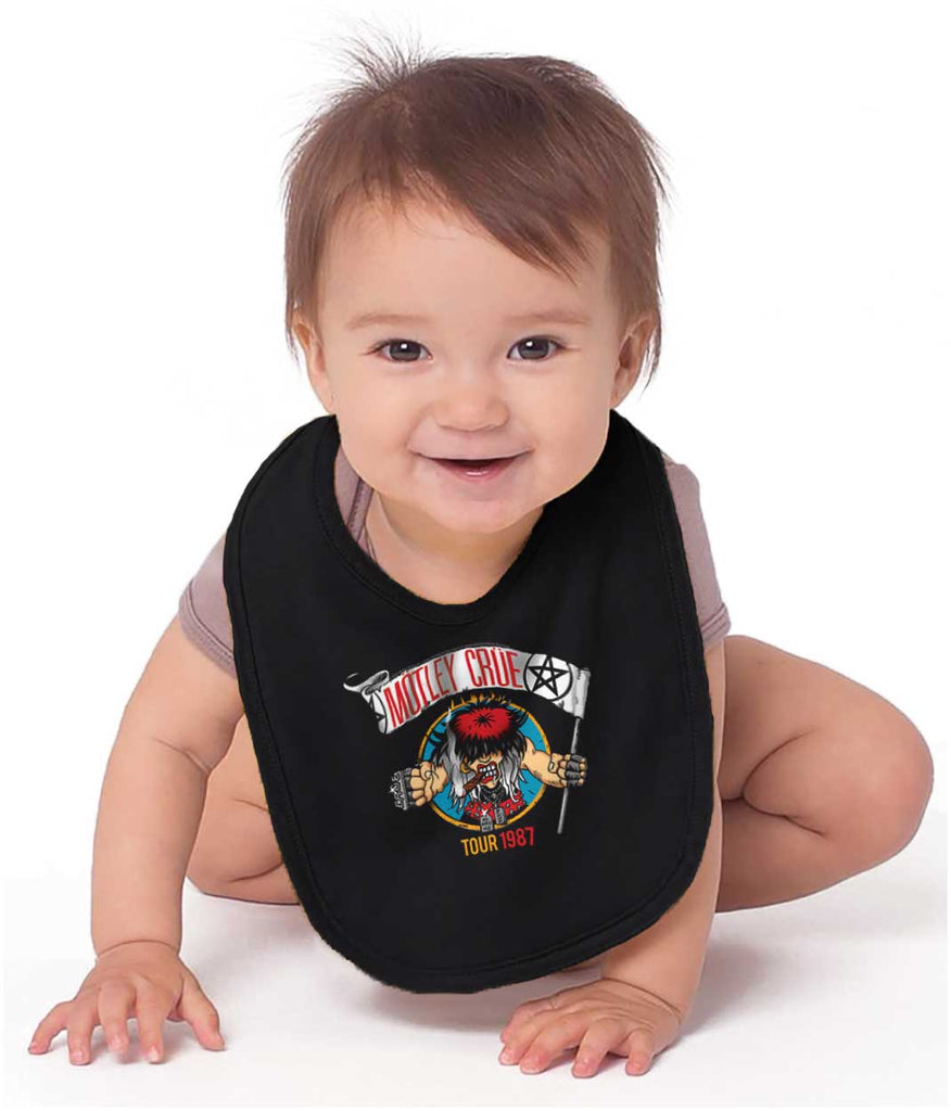 Metal Motley Infant Baby Bib-Direct To Garment Print-Brisco Baby