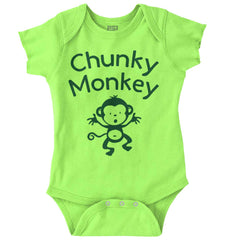 Chunky Monkey Romper Bodysuit-Direct To Garment Print-Brisco Baby