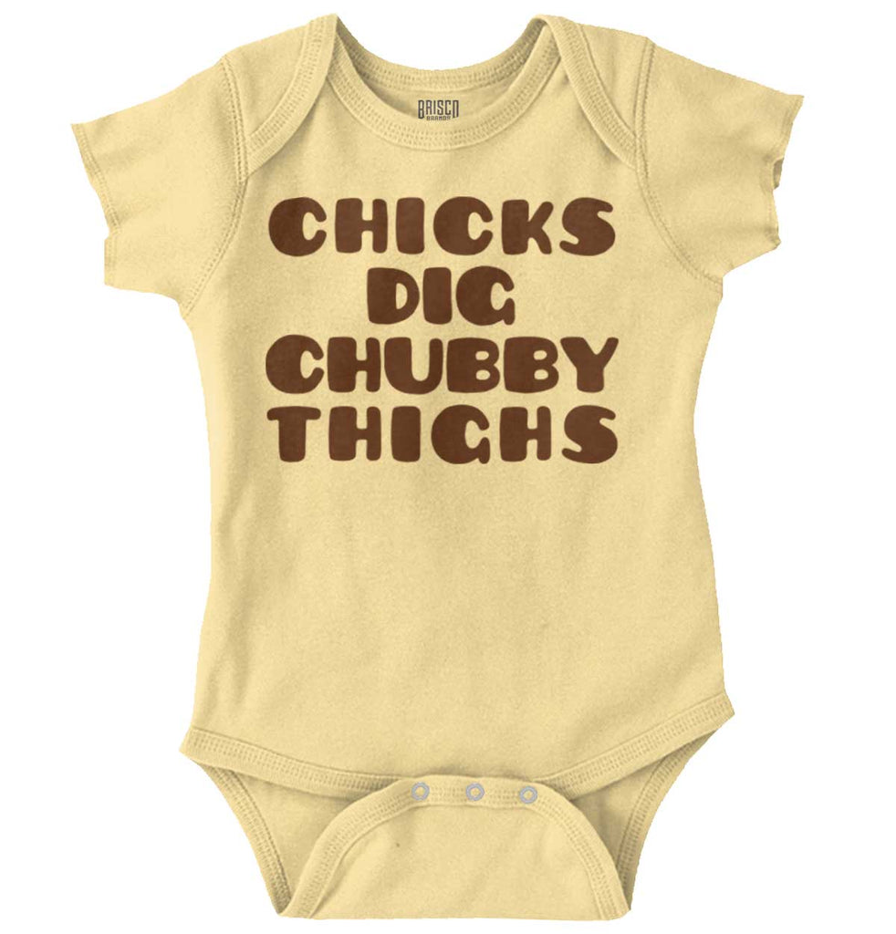 Chubby Thighs Romper Bodysuit-Direct To Garment Print-Brisco Baby