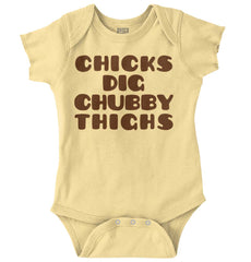 Chubby Thighs Romper Bodysuit-Direct To Garment Print-Brisco Baby
