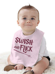 Swish And Flick Infant Baby Bib-Direct To Garment Print-Brisco Baby
