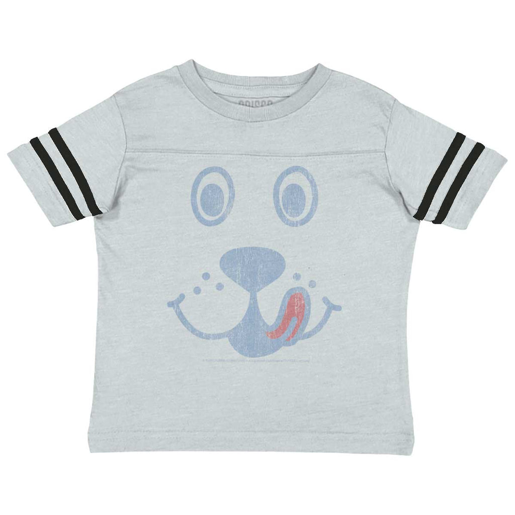 Distressed Puppie Toddler Football Jersey Tee-Direct To Garment Print-Brisco Baby