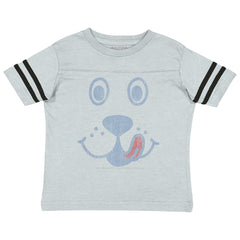 Distressed Puppie Toddler Football Jersey Tee-Direct To Garment Print-Brisco Baby
