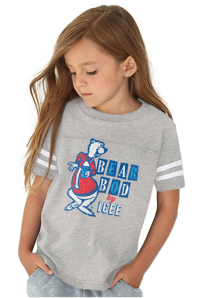 Bear Bod By Icee Toddler Football Jersey Tee-Direct To Garment Print-Brisco Baby