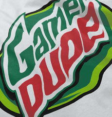 Gamer Dude Video Gaming Geek Trimmed Colored Velcro Bib-Direct To Garment Print-Brisco Baby