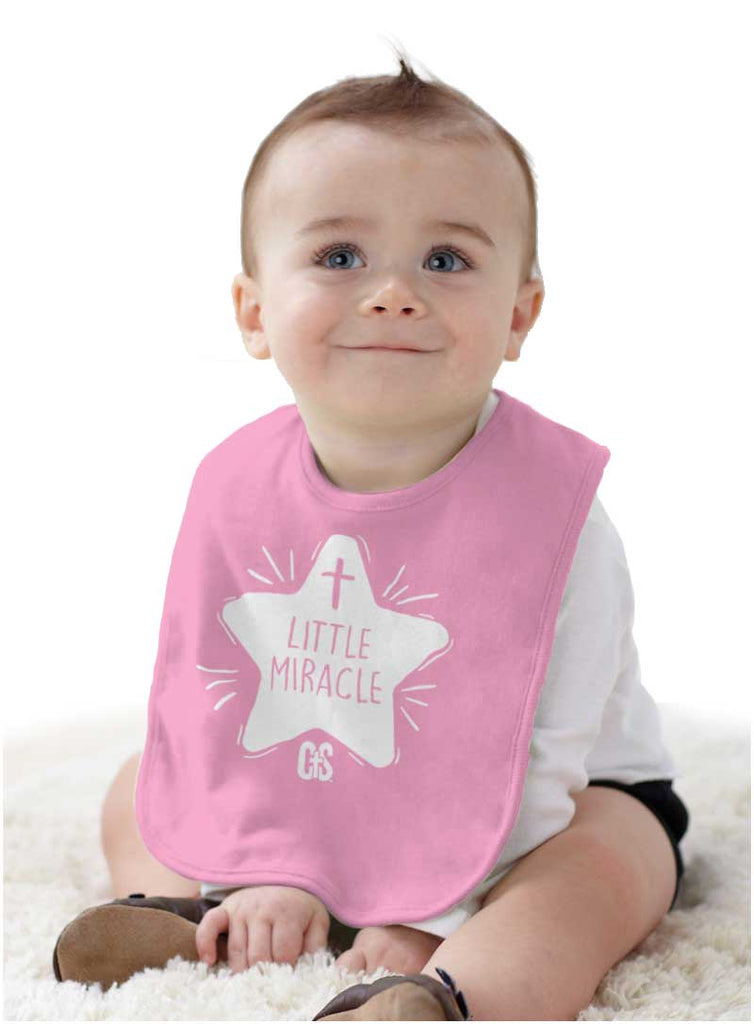 Little Miracle Infant Baby Bib-Direct To Garment Print-Brisco Baby
