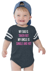 Dad Taken Uncle Sing Football Romper Bodysuit-Direct To Garment Print-Brisco Baby