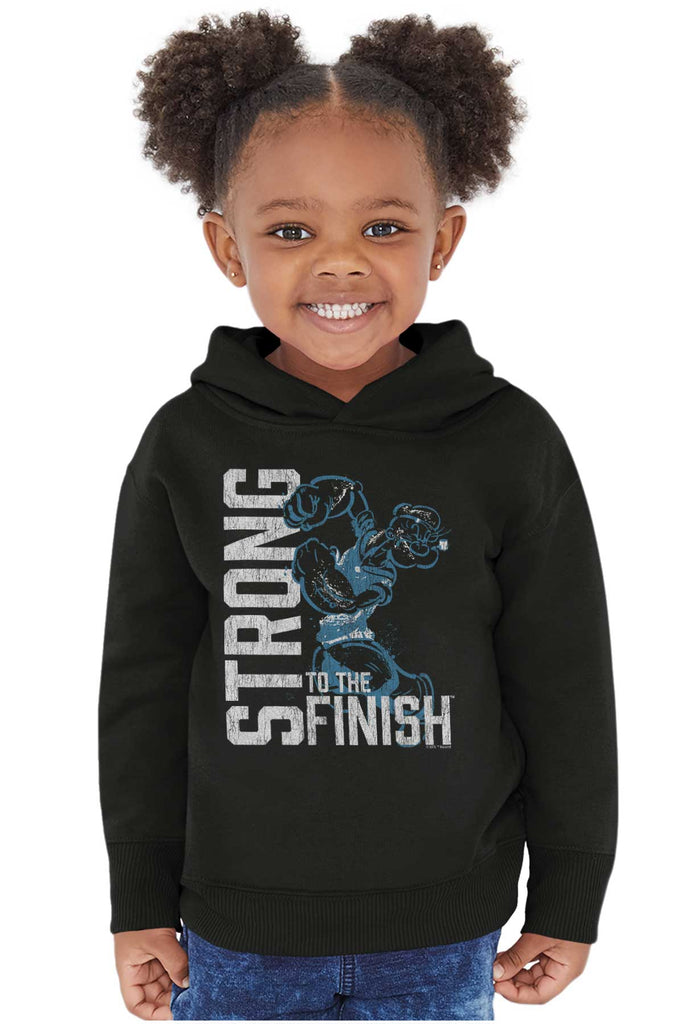 Popeye Muscles Toddler Pullover Hoodie-Direct To Garment Print-Brisco Baby