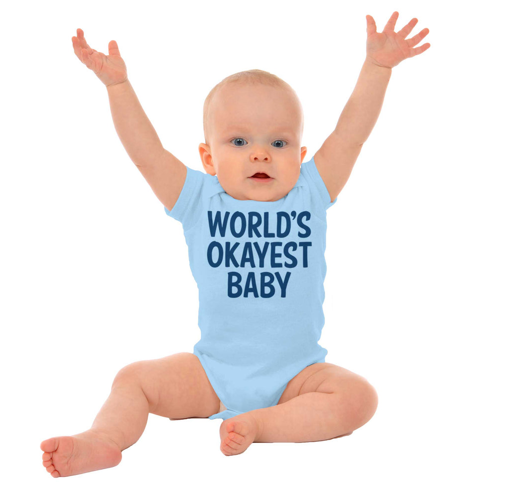 Okayest Baby Romper Bodysuit-Direct To Garment Print-Brisco Baby