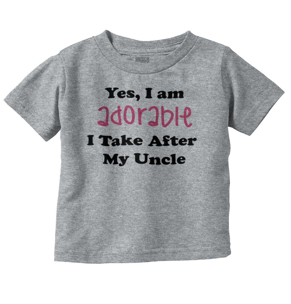 Adorable After Uncle Infant Toddler T Shirt-Direct To Garment Print-Brisco Baby
