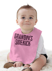 Grandpa's Sidekick Infant Baby Bib-Direct To Garment Print-Brisco Baby