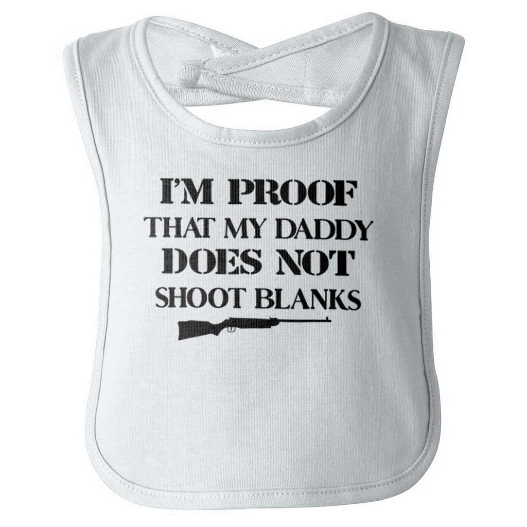 Shoot Blanks Infant Baby Bib-Direct To Garment Print-Brisco Baby