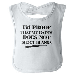 Shoot Blanks Infant Baby Bib-Direct To Garment Print-Brisco Baby