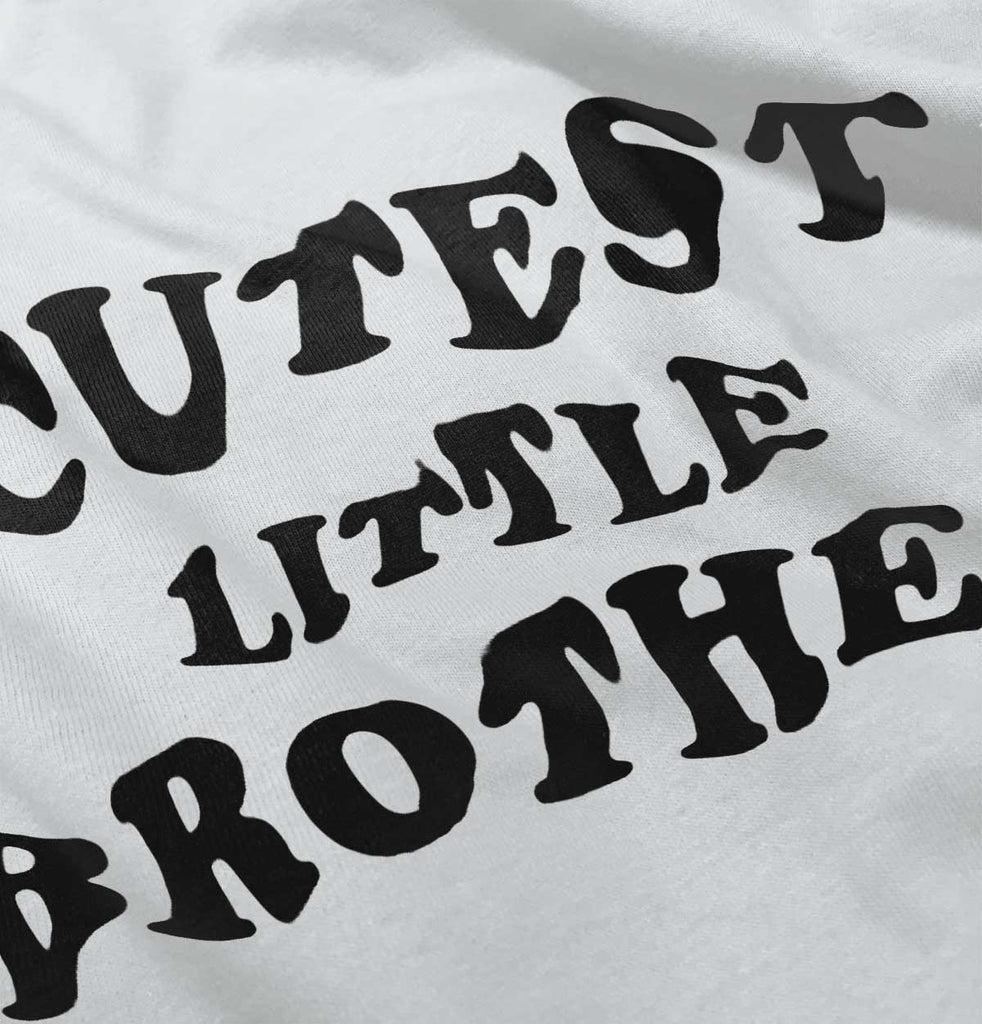Cutest Little Brother Infant Baby Bib-Direct To Garment Print-Brisco Baby