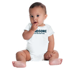 Handsome Like My Big Brother Romper Bodysuit-Direct To Garment Print-Brisco Baby
