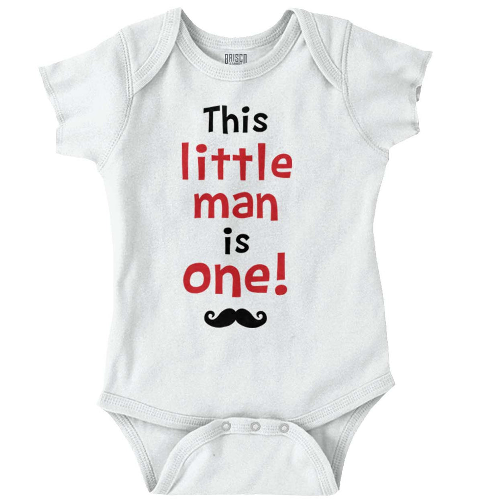 This Little Man One Romper Bodysuit-Direct To Garment Print-Brisco Baby